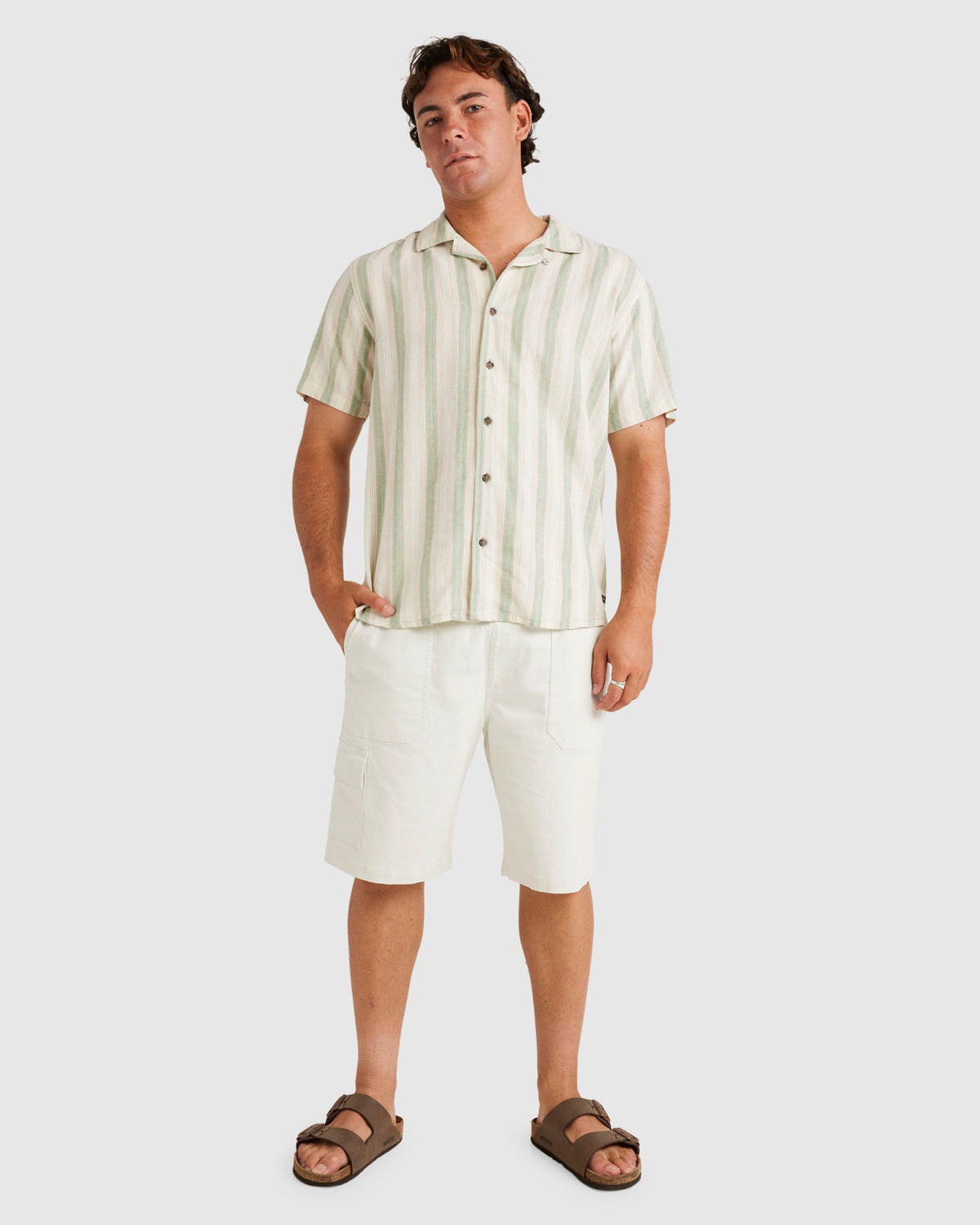 Mens Beat Stripe Short Sleeve Shirt