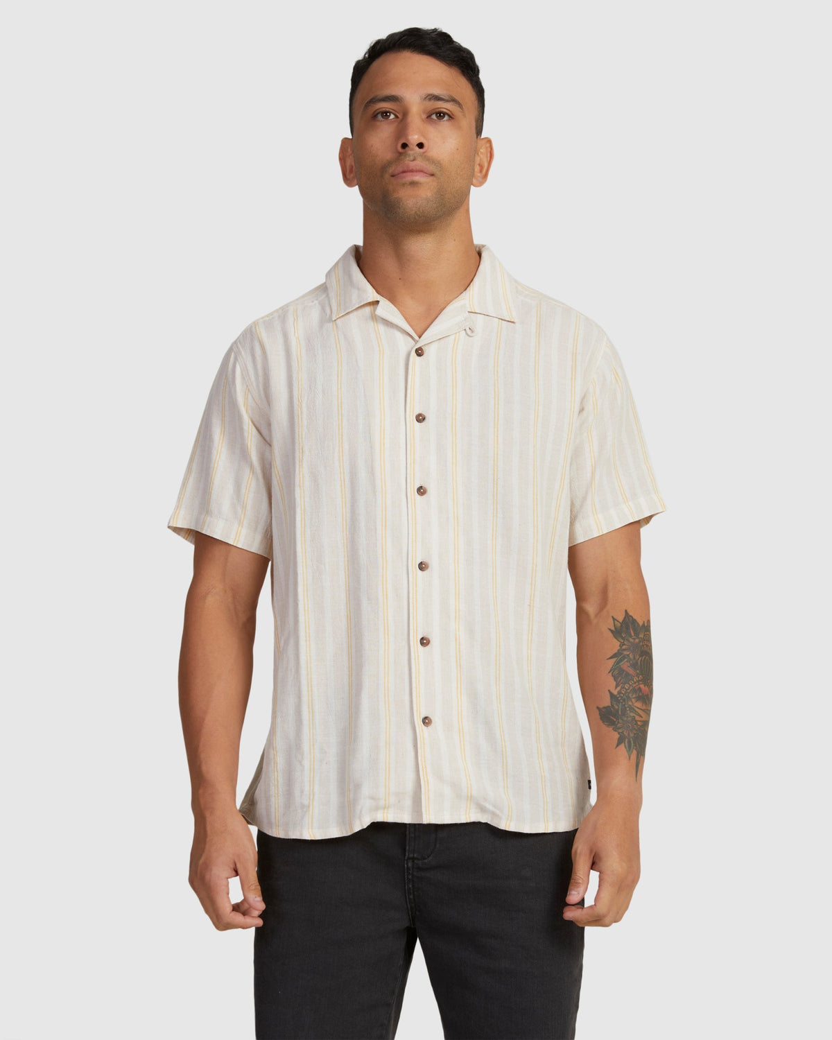 Mens Beat Stripe Short Sleeve Shirt