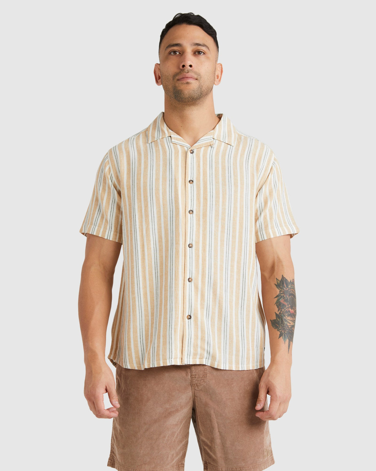 Mens Beat Stripe Short Sleeve Shirt