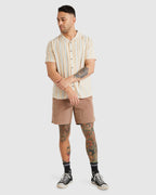 Mens Beat Stripe Short Sleeve Shirt
