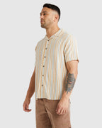 Mens Beat Stripe Short Sleeve Shirt