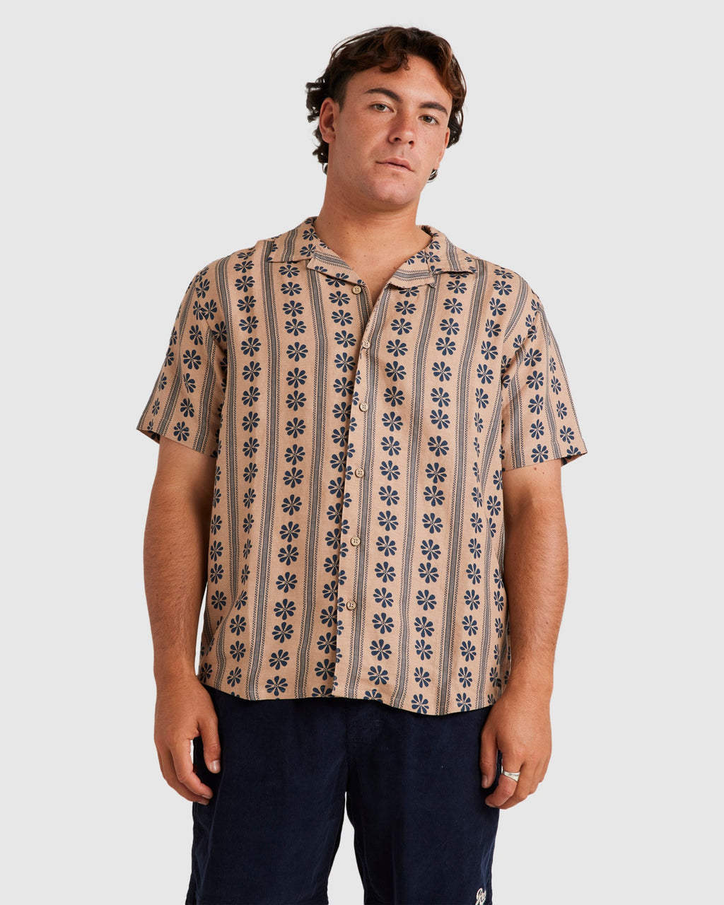 Mens Daisied Short Sleeve Shirt