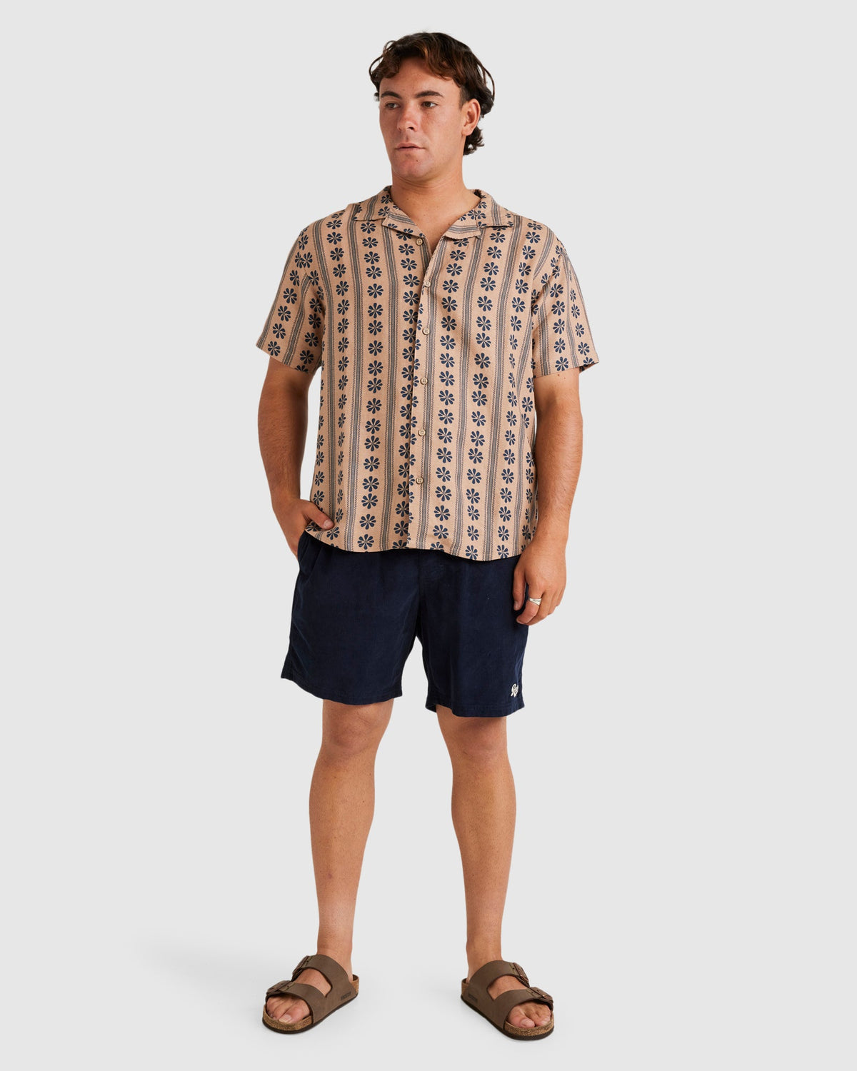 Mens Daisied Short Sleeve Shirt