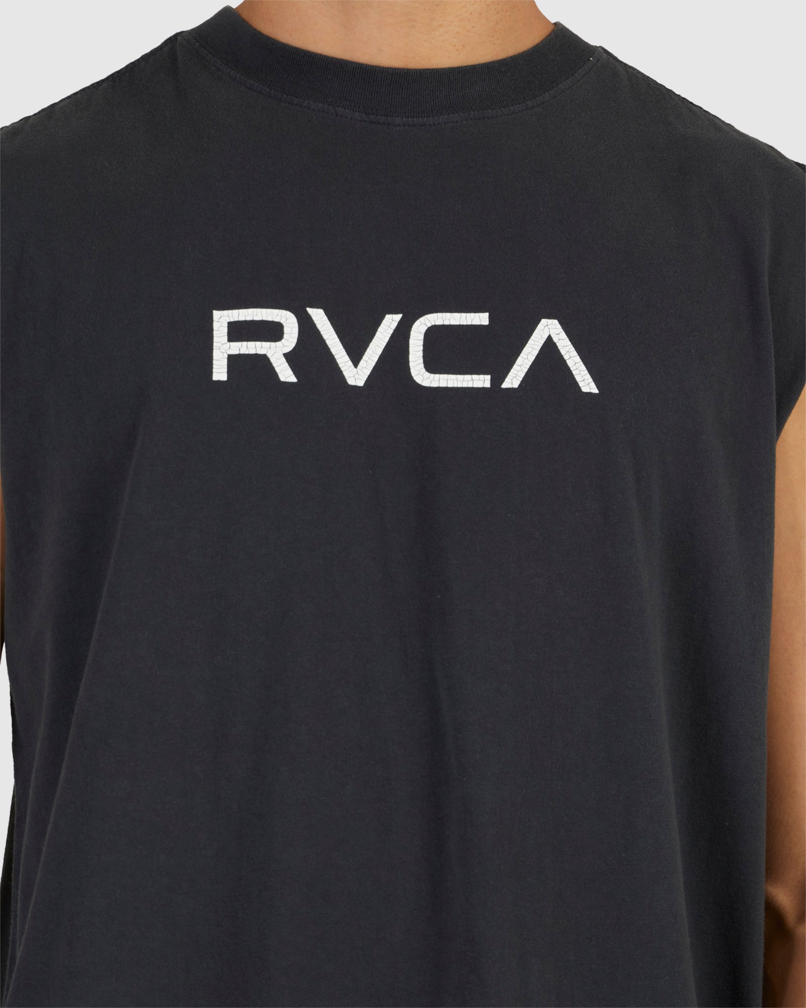 Mens Big RVCA Washed Muscle Shirt