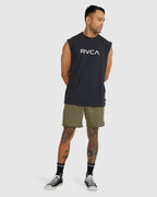 Mens Big RVCA Washed Muscle Shirt