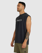 Mens Big RVCA Washed Muscle Shirt