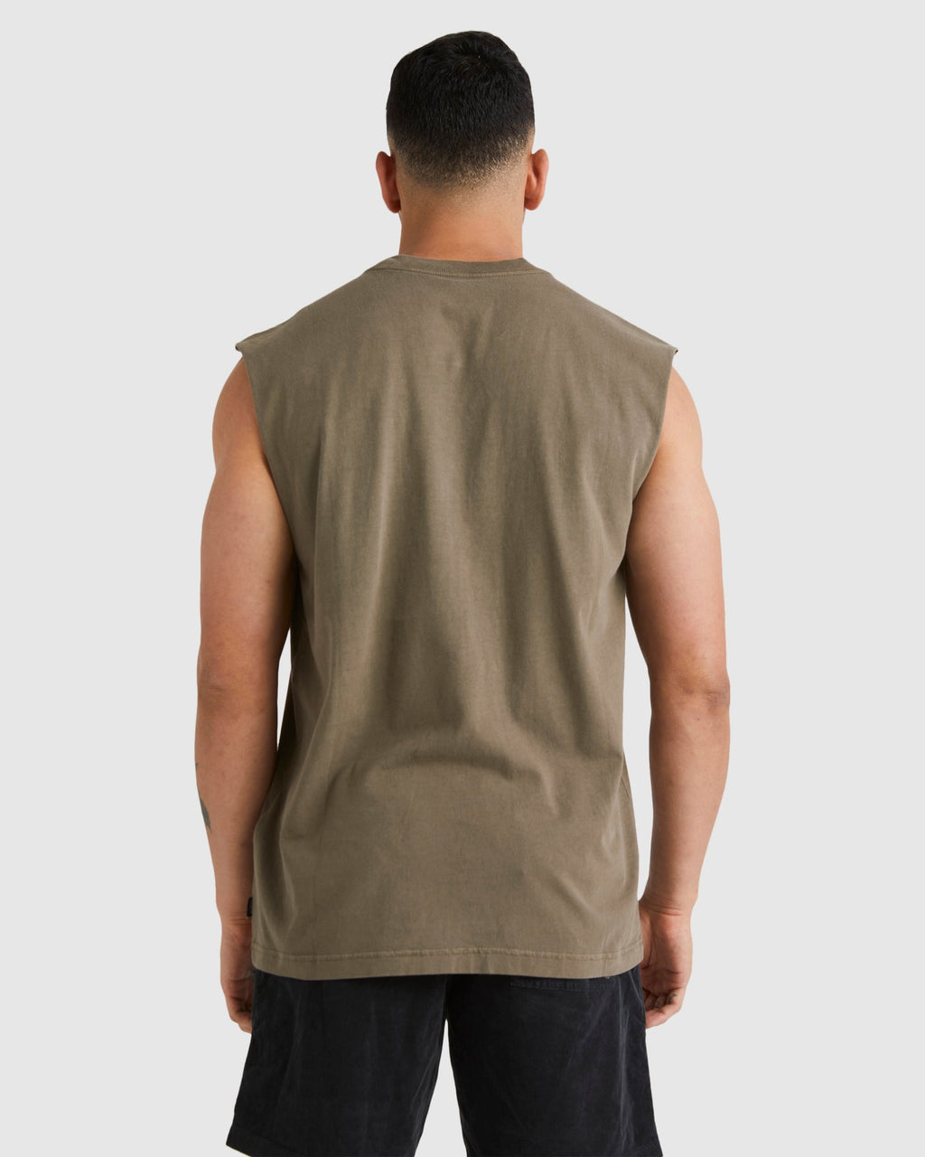 Mens Big RVCA Washed Muscle Shirt