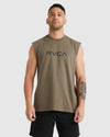 Mens Big RVCA Washed Muscle Shirt