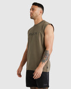 Mens Big RVCA Washed Muscle Shirt