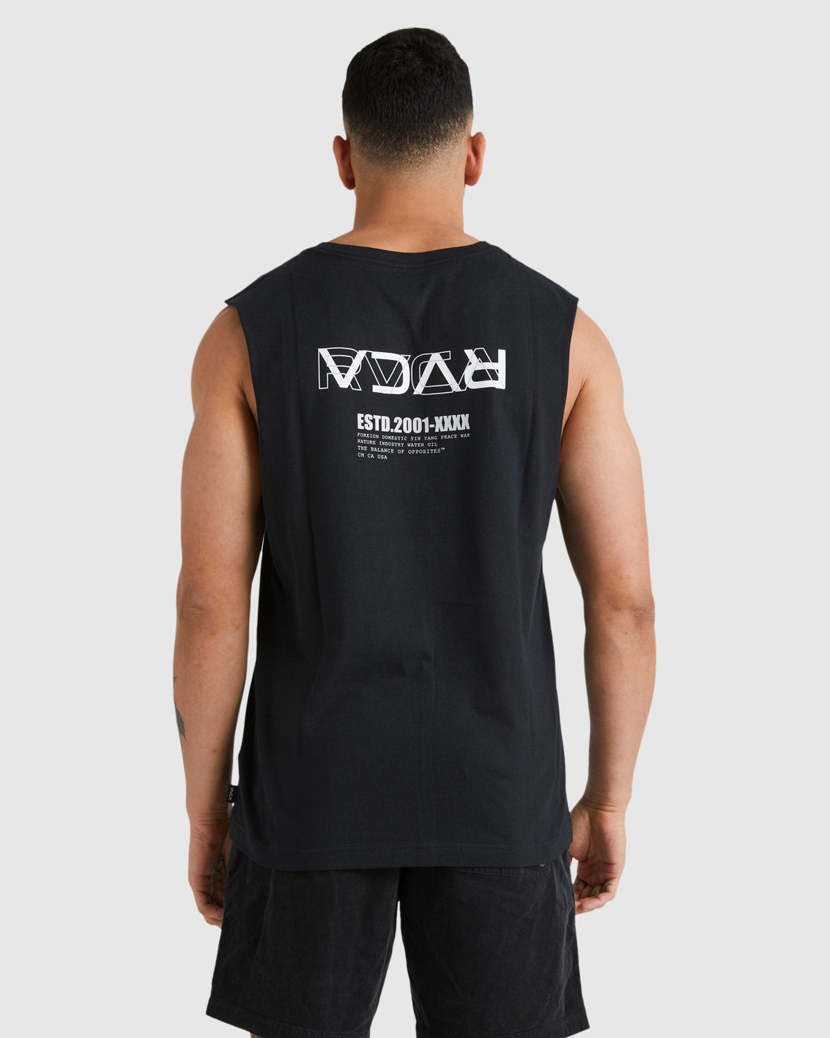 Mens RVCA Reverse Muscle Shirts