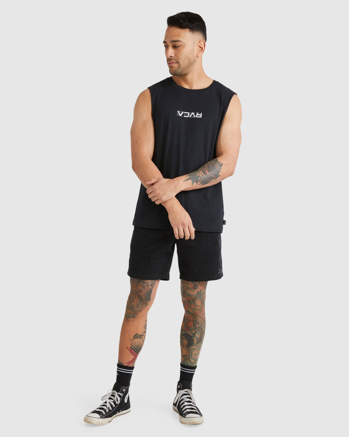Mens RVCA Reverse Muscle Shirts