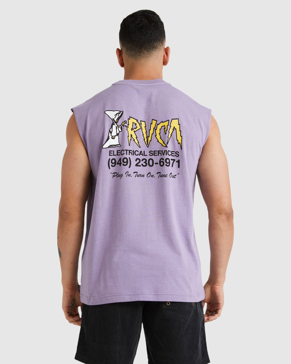 Mens RVCA Electrical Muscle Shirts