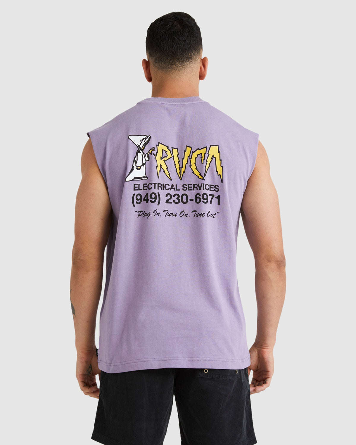 Mens RVCA Electrical Muscle Shirts