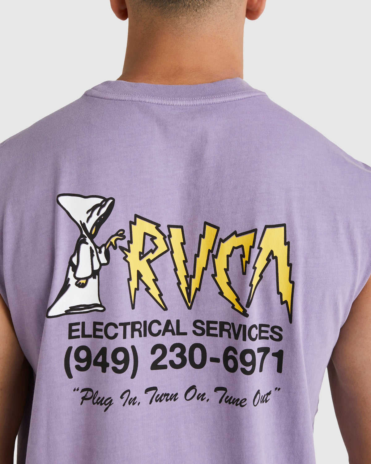 Mens RVCA Electrical Muscle Shirts