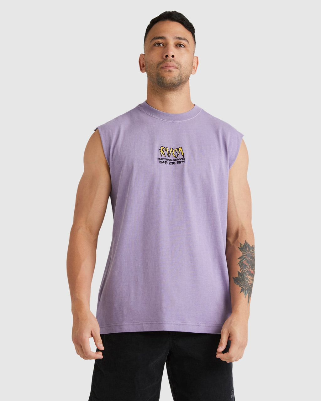 Mens RVCA Electrical Muscle Shirts