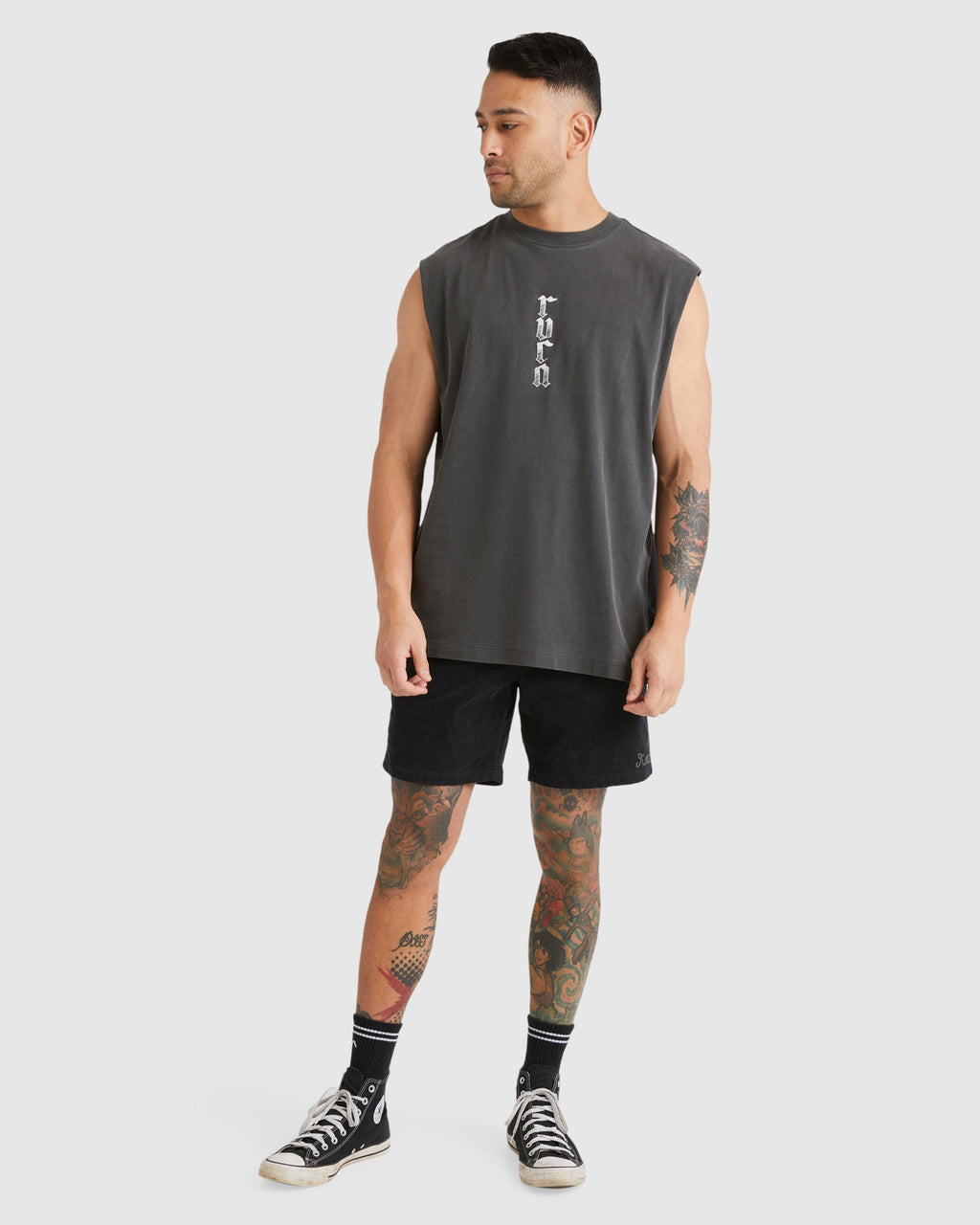 Mens Lynes RVCA Muscle Shirts