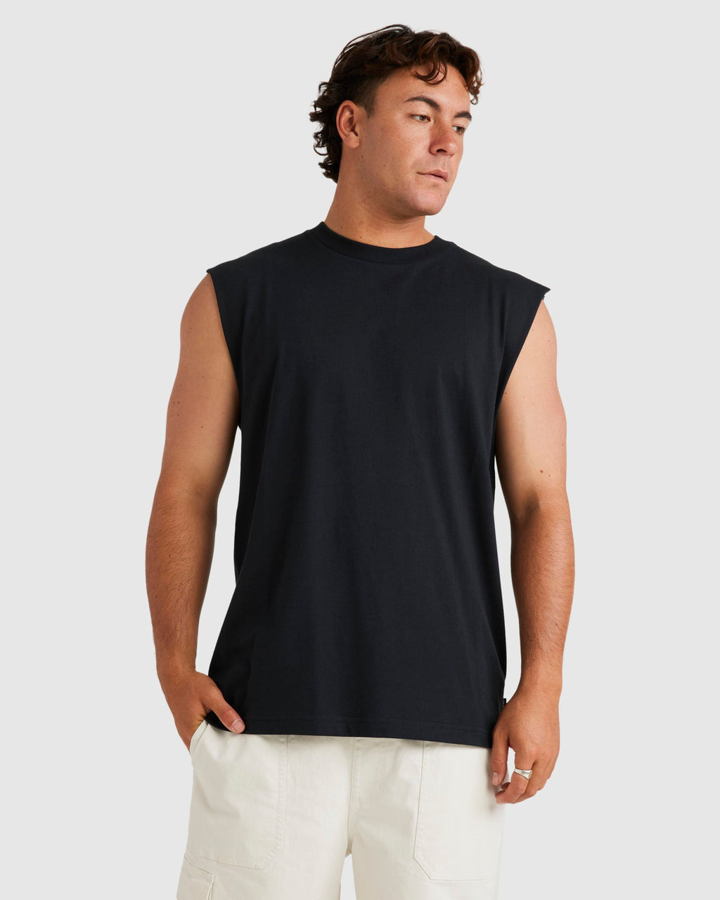 Mens RVCA Basic Muscle Shirts