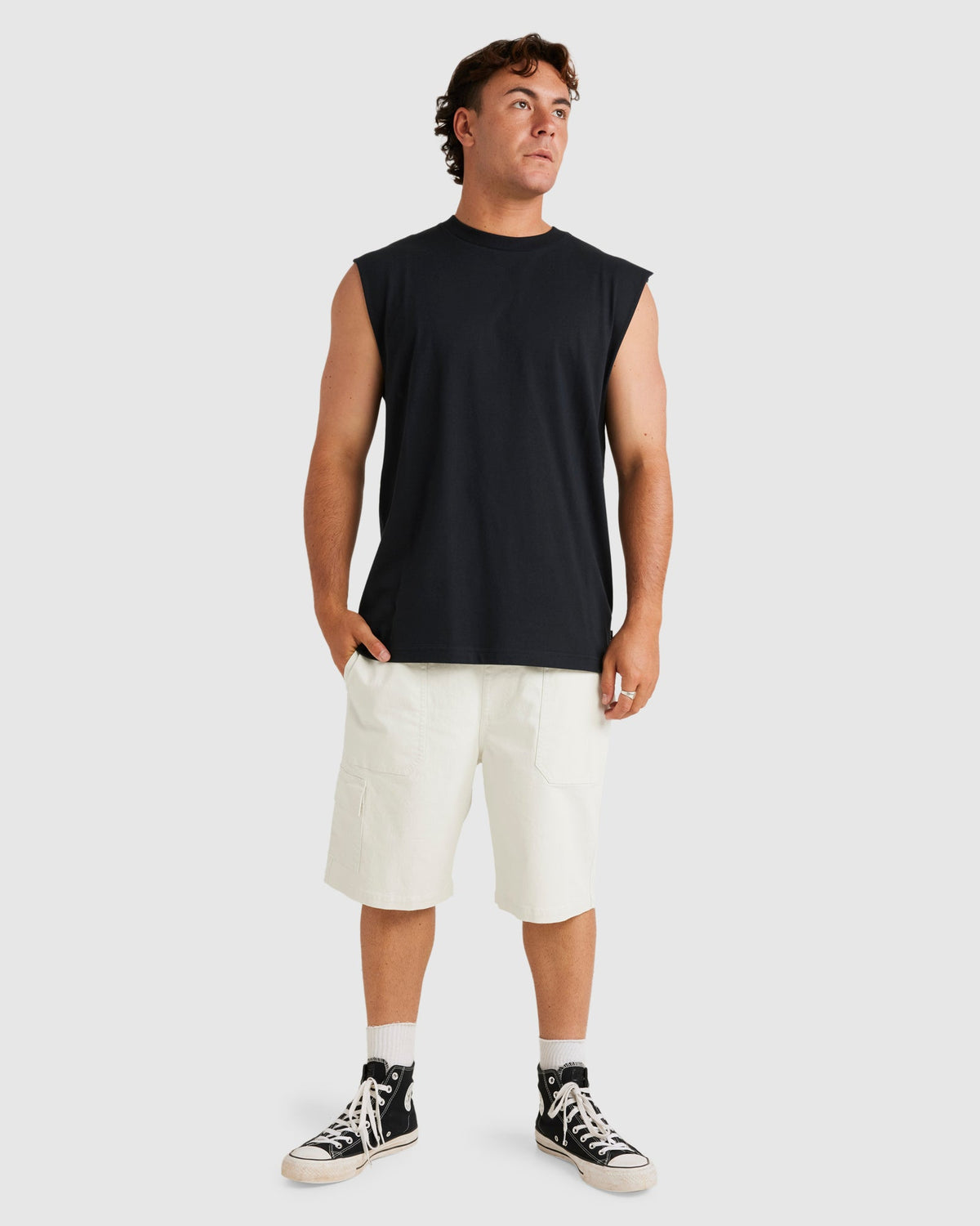 Mens RVCA Basic Muscle Shirts