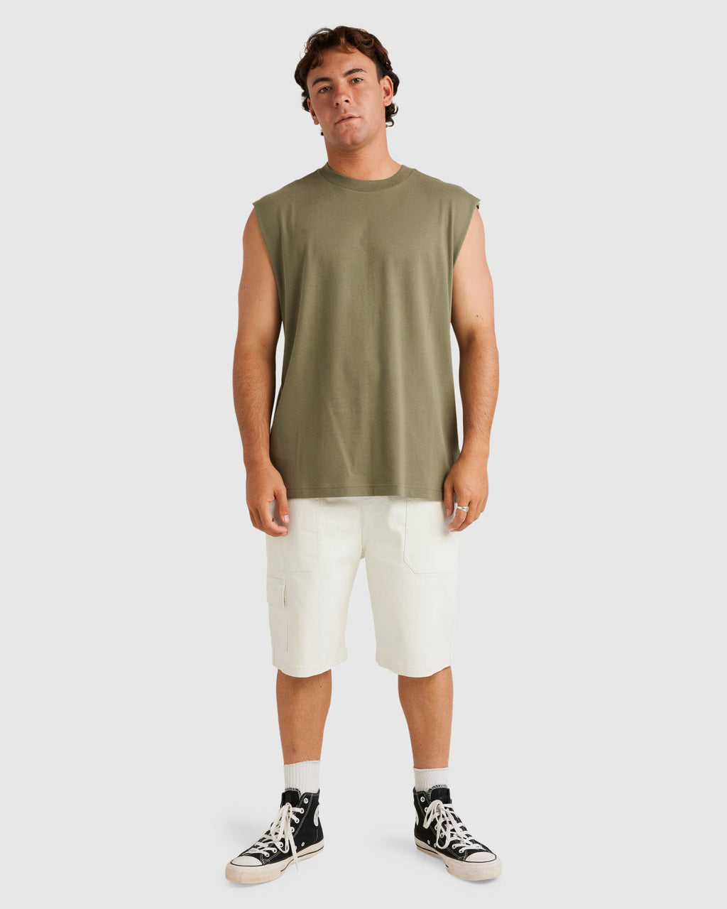 Mens RVCA Basic Muscle Shirts
