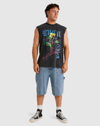 Mens Neon Lights Muscle Shirts