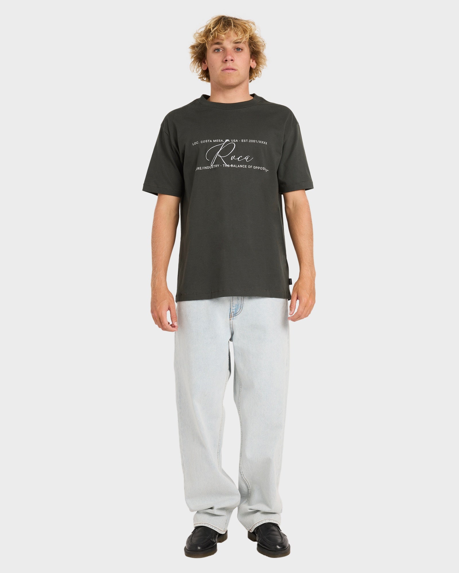 Mens RVCA Over Brush T-Shirt
