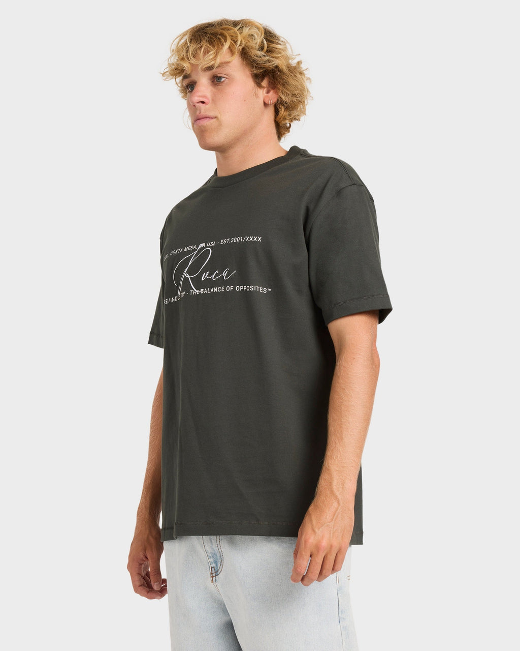 Mens RVCA Over Brush T-Shirt
