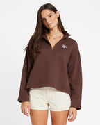 Womens Maya Half Zip Fleece Jumper