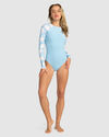 ONESIE PRT MIX SOLID - LONG SLEEVE ONE-PIECE SWIMSUIT FOR WOMEN