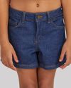 GIRLS 4-14 JUST BE HAPPY HIGH WAISTED DENIM SHORTS