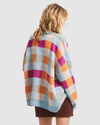 SMALL SLOW CHECK - CARDIGAN FOR WOMEN