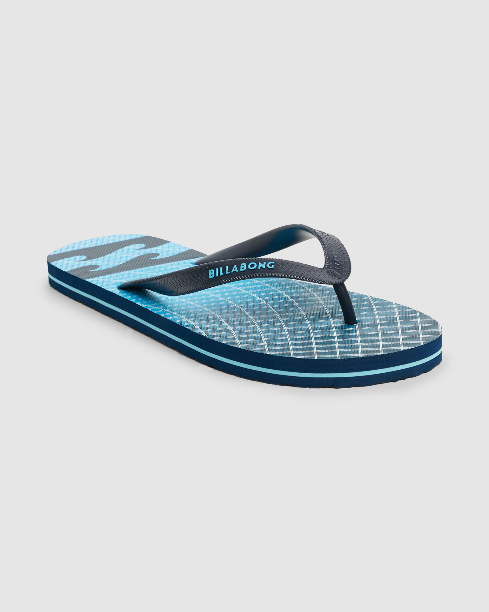 BILLABONG NEW MENS UNISEX Flip Flops Thongs Sandals FLUID PRO NAVY BLUE Logo 