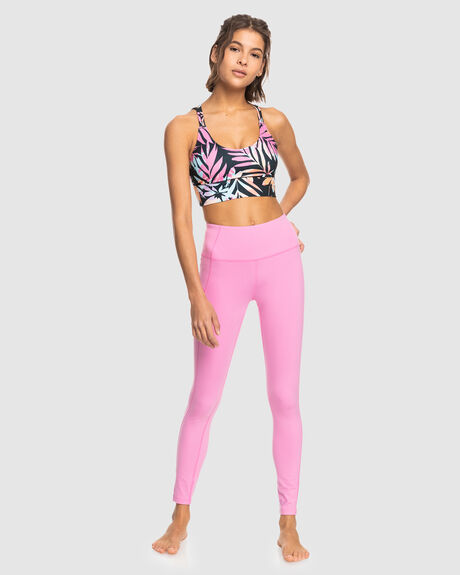 HIIT peached lace up leggings in pink