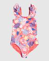 GIRLS 2-7 HIBISCUS PARTY ONE PIECE SWIMSUIT