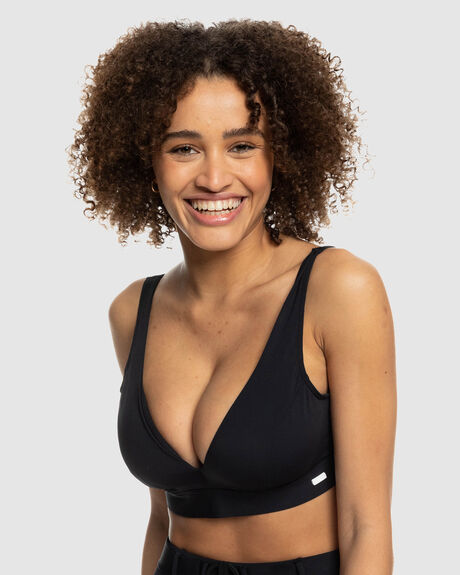 Wolf & Whistle Fuller Bust Exclusive triangle bikini top in black