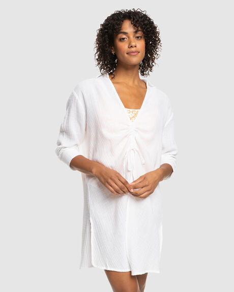 WOMENS SUN AND LIMONADE BEACH COVER-UP DRESS