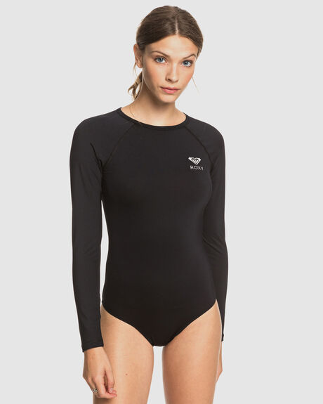 WOMENS ESSENTIALS LONG SLEEVE ONE-PIECE SWIMSUIT