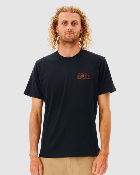 SURF REVIVAL REPEATER - TEE BLK