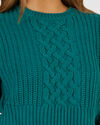 CABLED CROP SWEATER