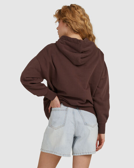 CONTRASTING STACK SLOUCH HOOD