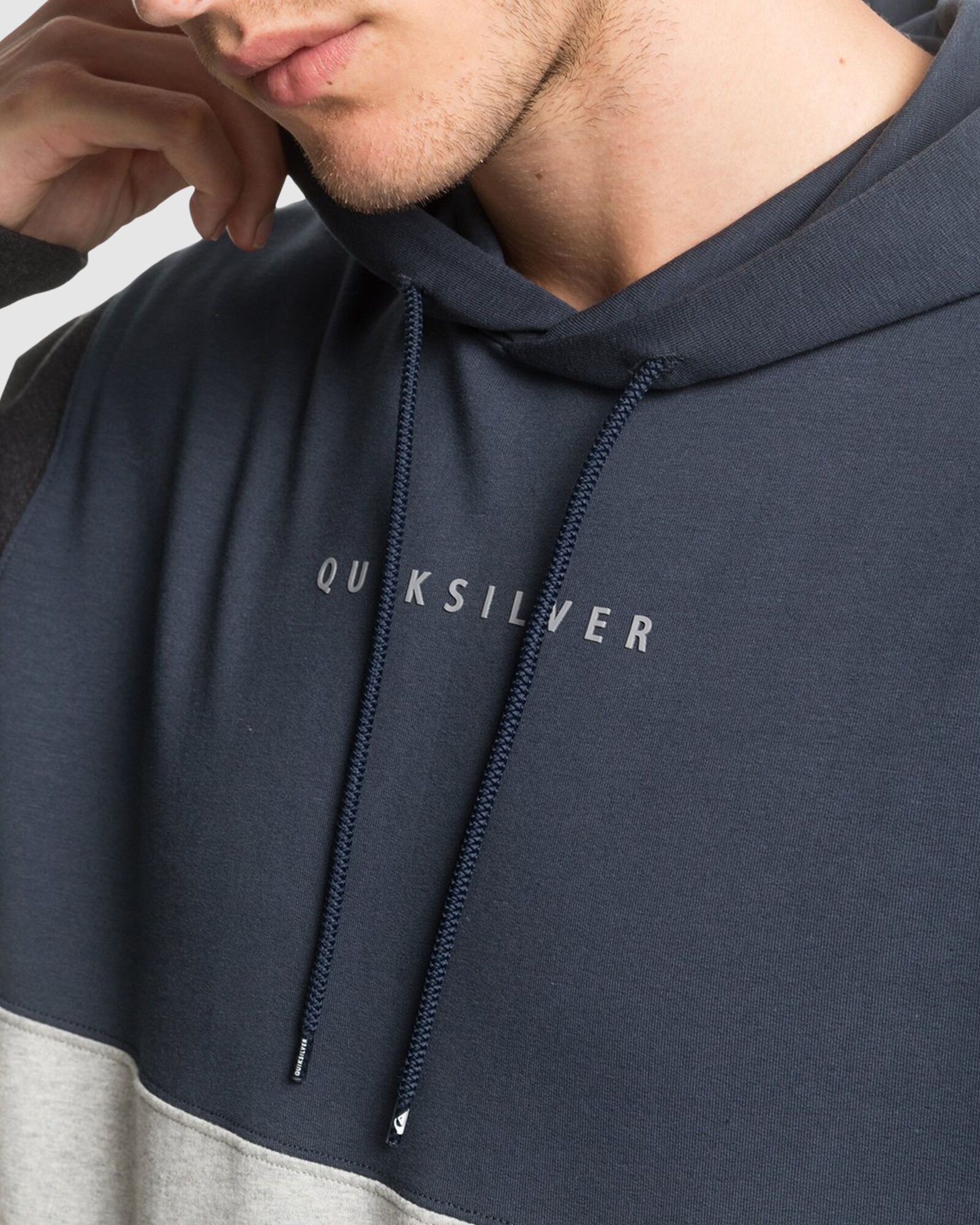 Quiksilver Under Shelter Hood Update Pullover Hoody in Blue Nights 