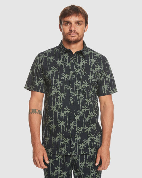PAINTED PALM - SHORT SLEEVE SHIRT FOR MEN