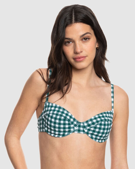 WOMENS THE PLAID PULSE UNDERWIRED SEPARATE TOP