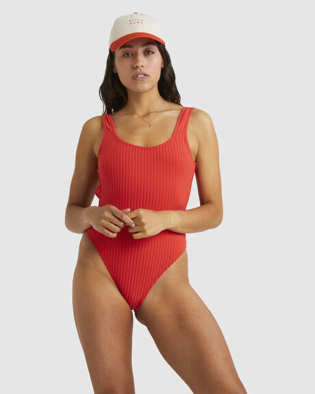 TERRY RIB SQUARE TANKER ONE PIECE