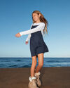 GIRLS 4-16 SUNSET WAVES STRAPPY OVERALLS DRESS