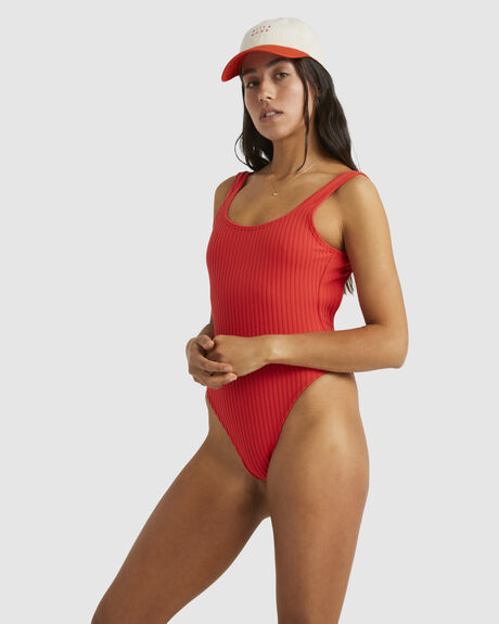 TERRY RIB SQUARE TANKER ONE PIECE
