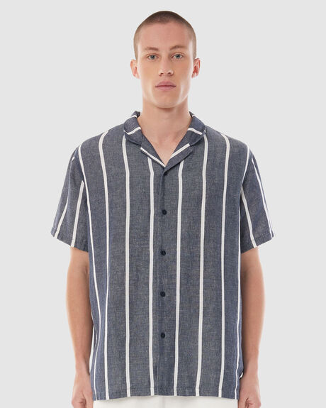 LIN-IN STRIPE PARTY SHIRT