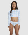 VACATION MEMORIES - CROPPED LONG SLEEVE RASH VEST FOR GIRLS 7-16