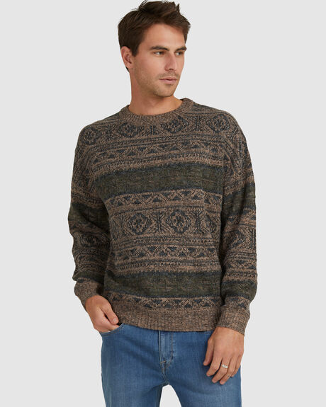 OPEN ROAD SWEATER BROWN MARLE